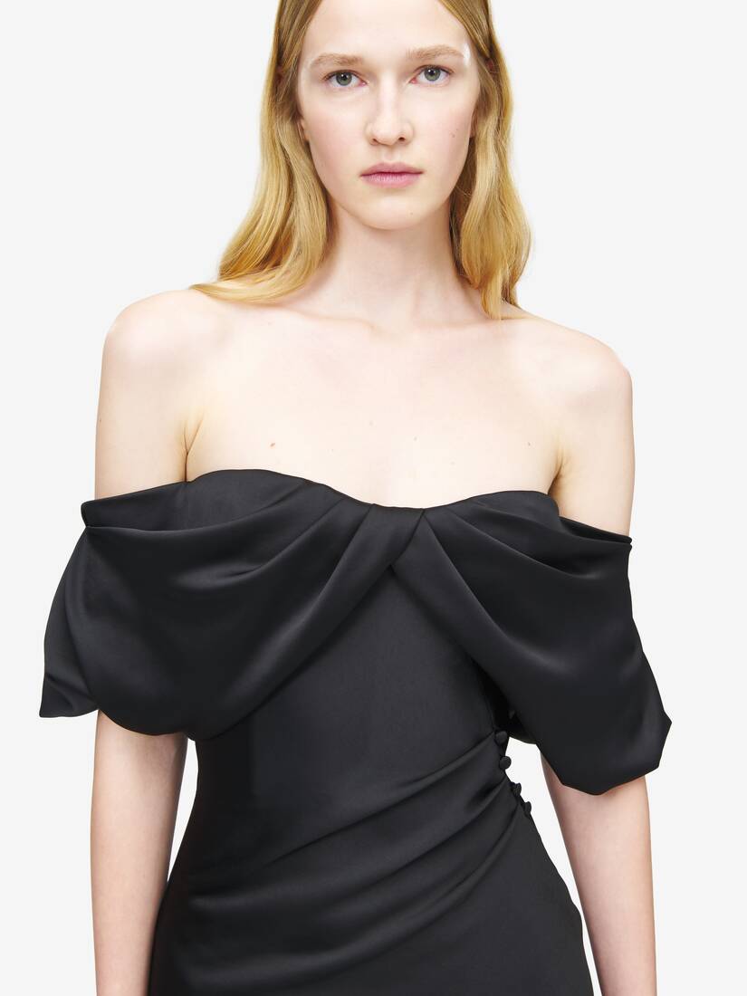 Off-the-shoulder Draped Evening Dress | Alexander McQueen - image 5