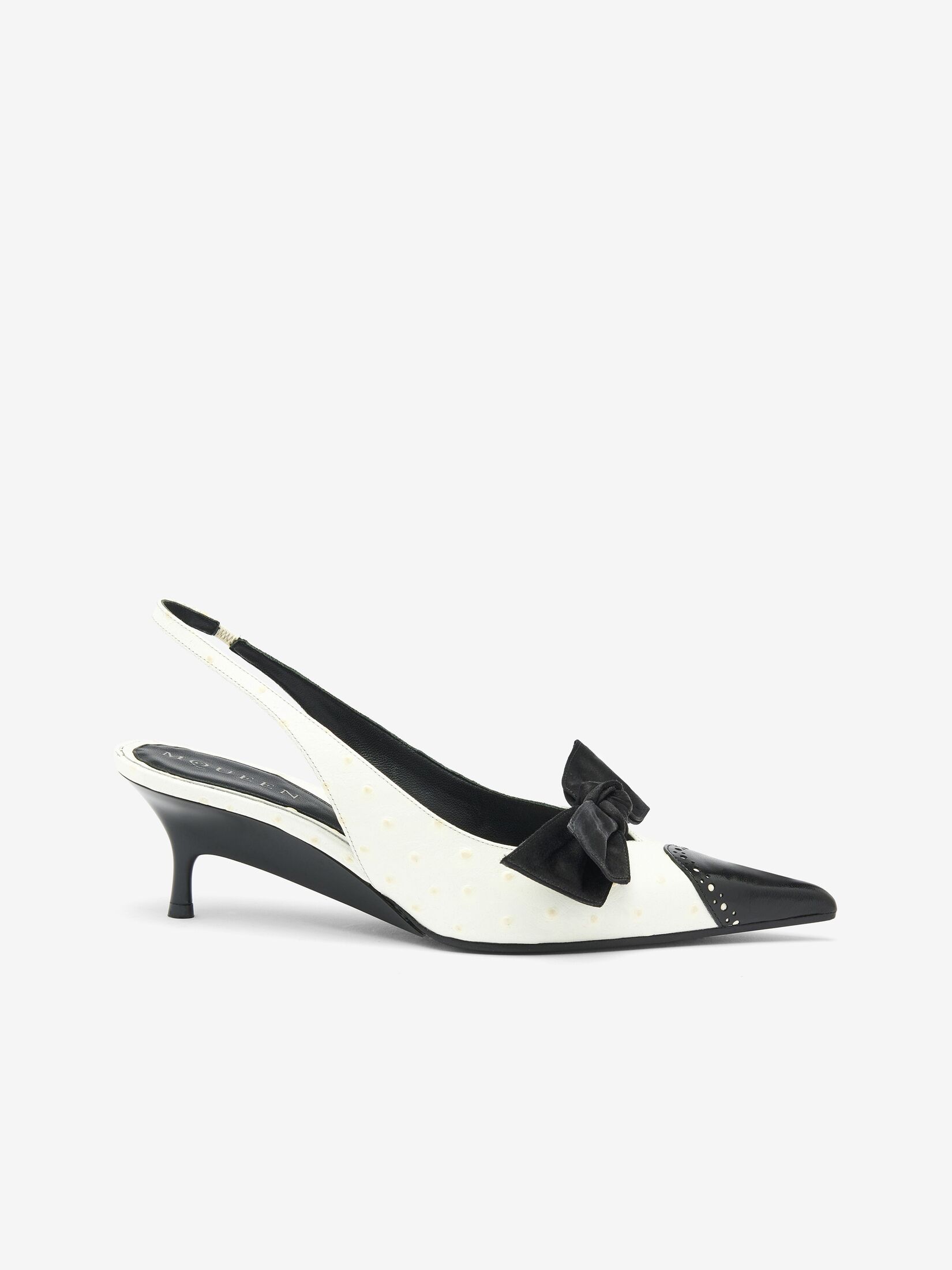 Koko slingback in Ivory/Black Alexander McQueen