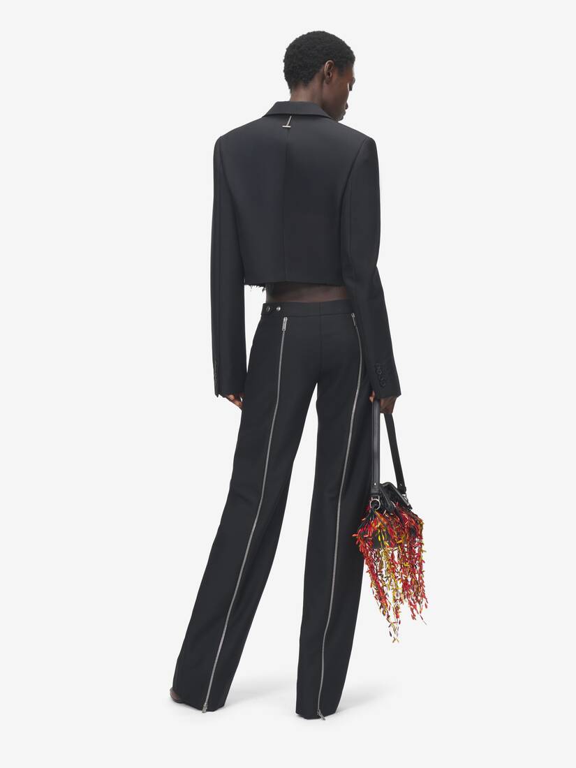 Cropped Single-Breasted Jacket | Alexander McQueen - image 4