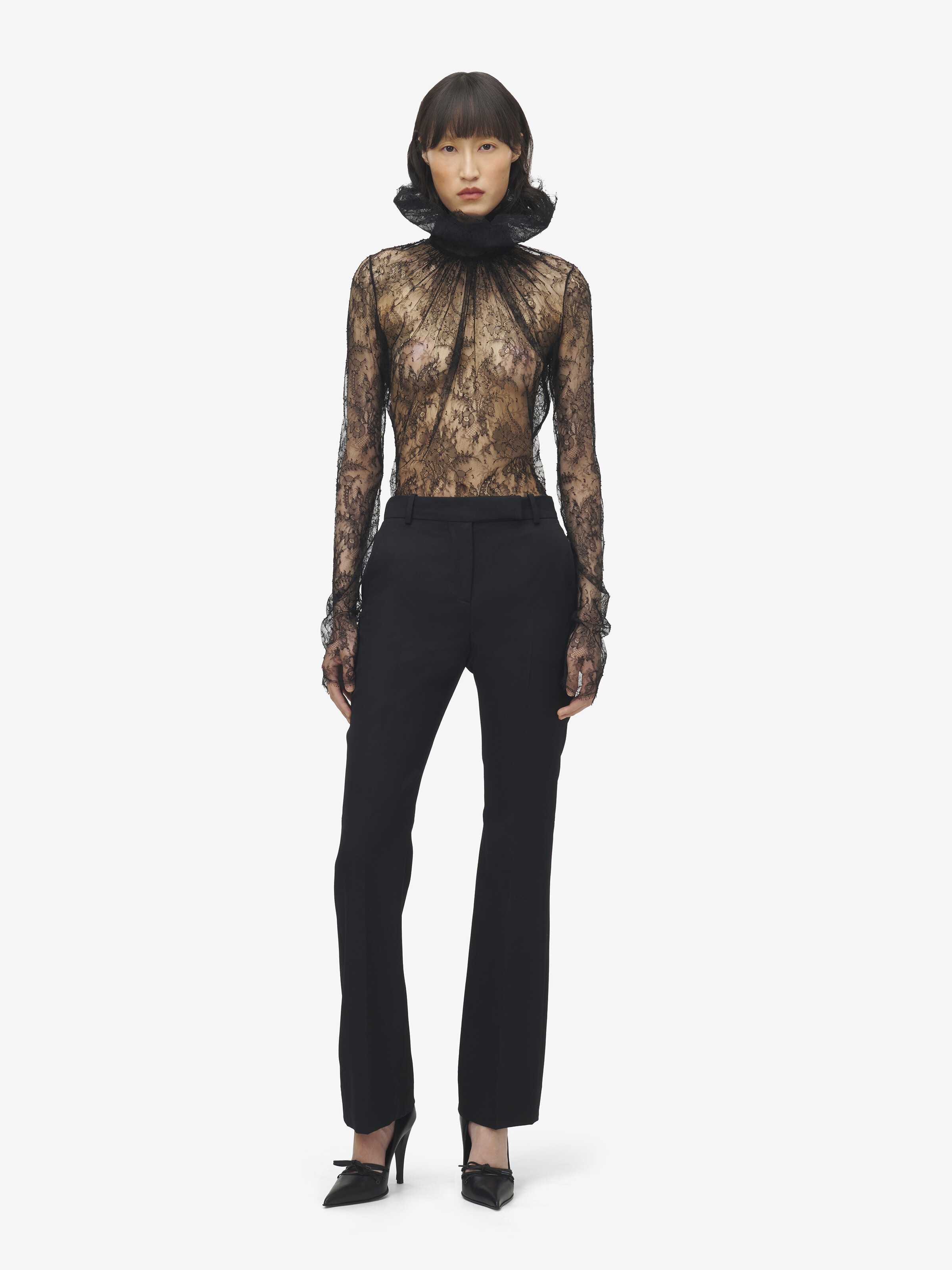 Pantalon habillé pour Femme en Noir in 100% Laine | Alexander McQueen - image 1