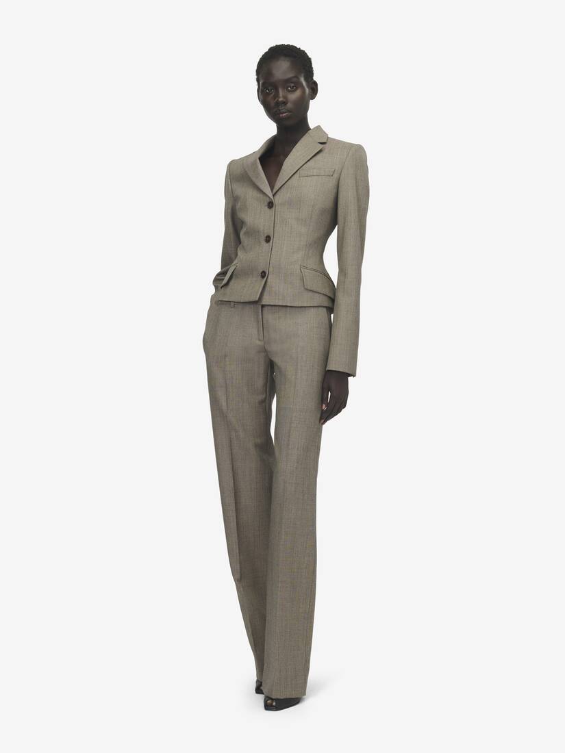 Veste à boutonnage simple, à basque | Alexander McQueen - image 2