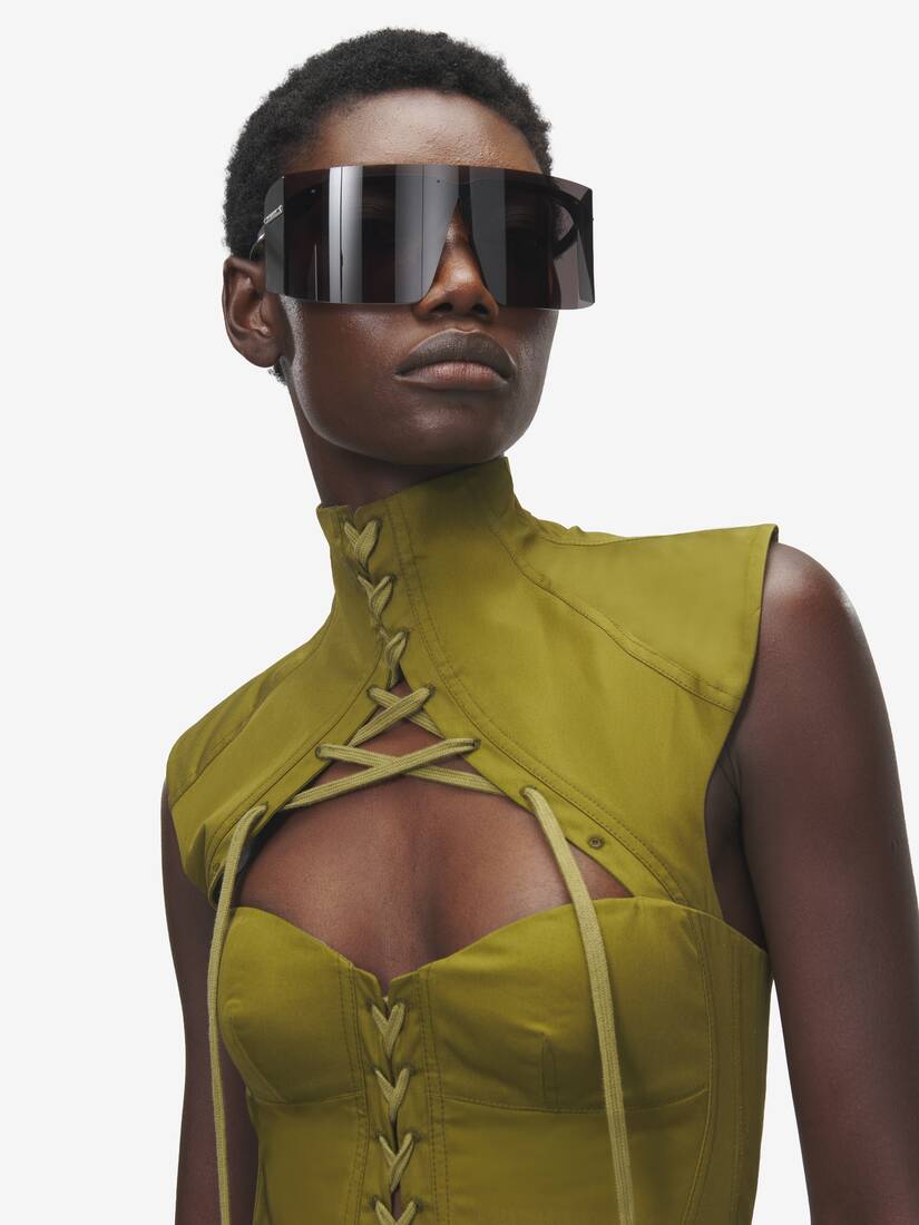 Lunettes de soleil visière oversize | Alexander McQueen - image 2