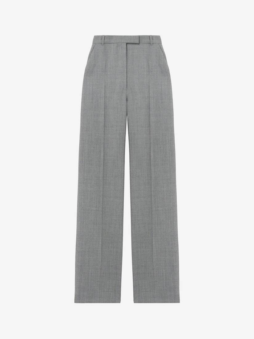Grisaille Wool Tailored Trousers | Alexander McQueen - image 1