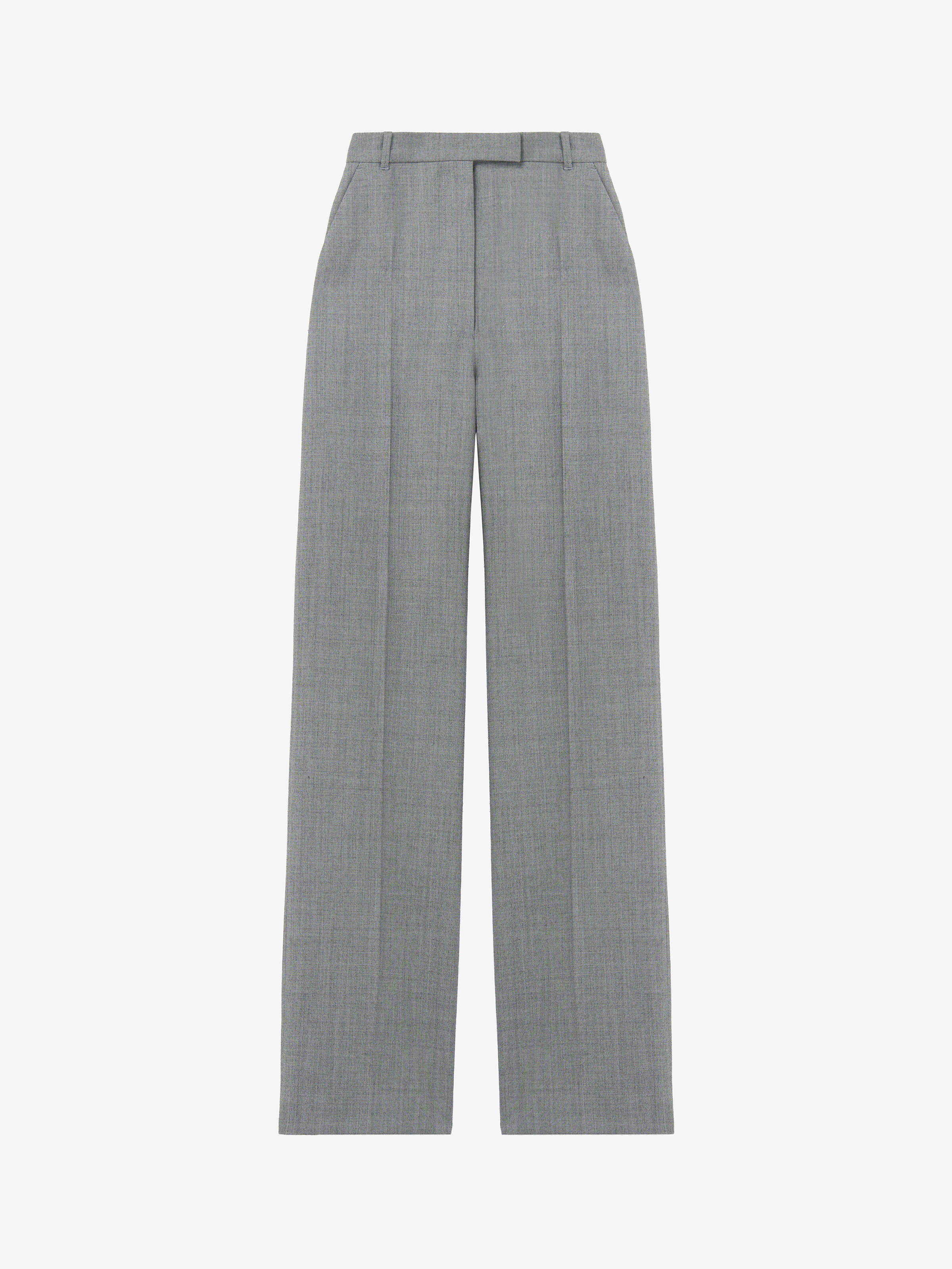 Pantalon droit en grisaille de laine pour Femme en Noir/Blanc Ivoire in 100% Laine | Alexander McQueen - image 1