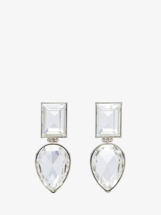 【送料&関税込】Alexander McQueen Silver Colored Earring Wit Women's Cocktail Earrings in Silver | McQueen US