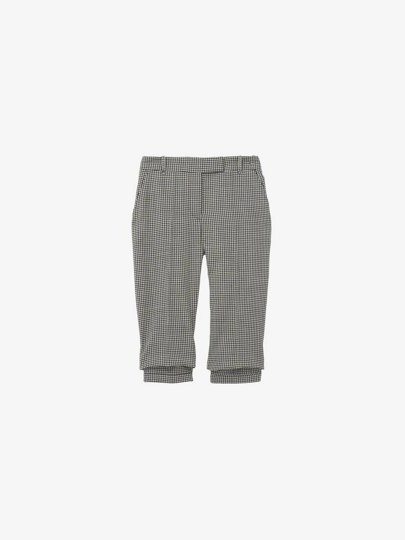 Gingham Check Tailored Capri Trousers | Alexander McQueen - image 1