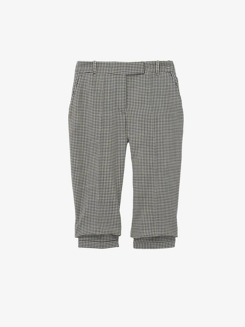 Gingham Check Tailored Capri Trousers | Alexander McQueen - image 1