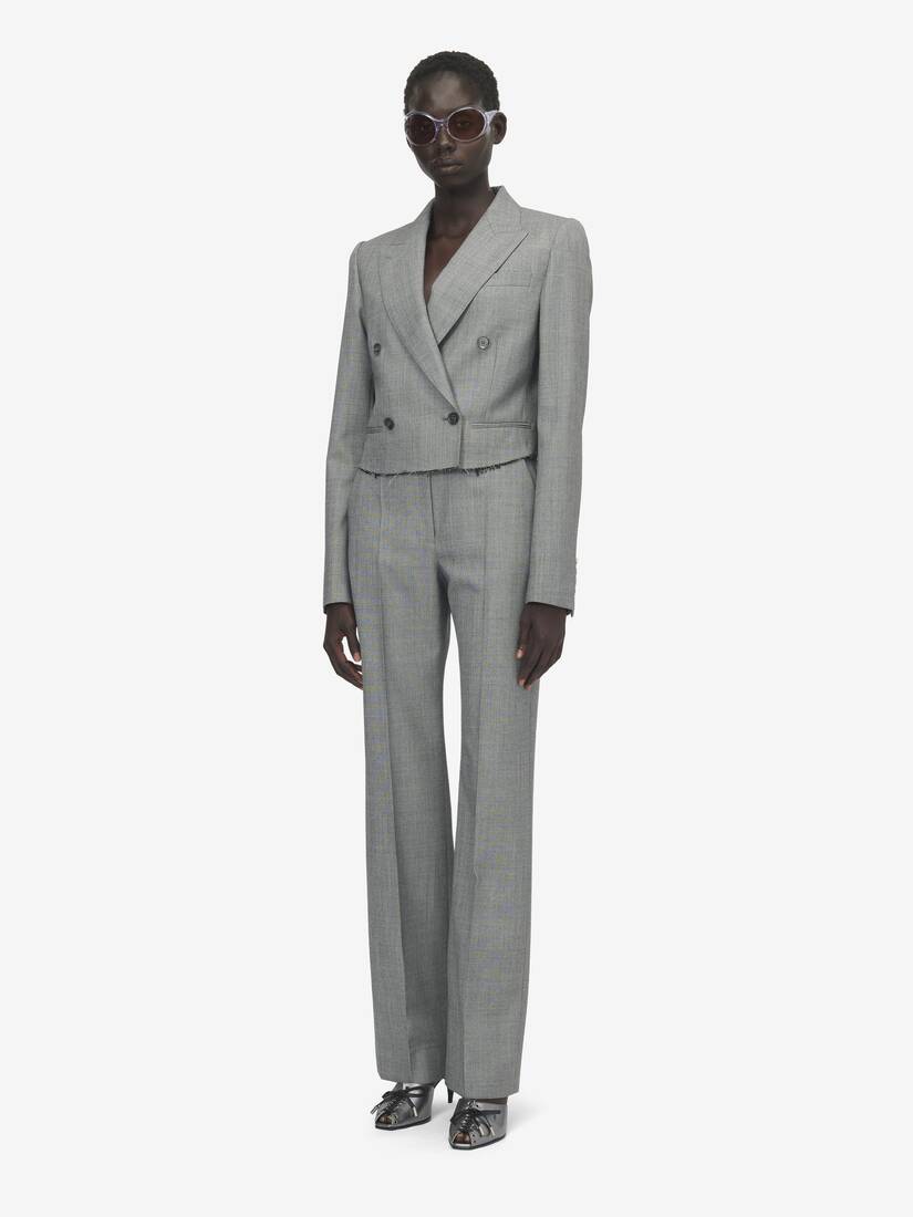 Grisaille Wool Tailored Trousers | Alexander McQueen - image 2