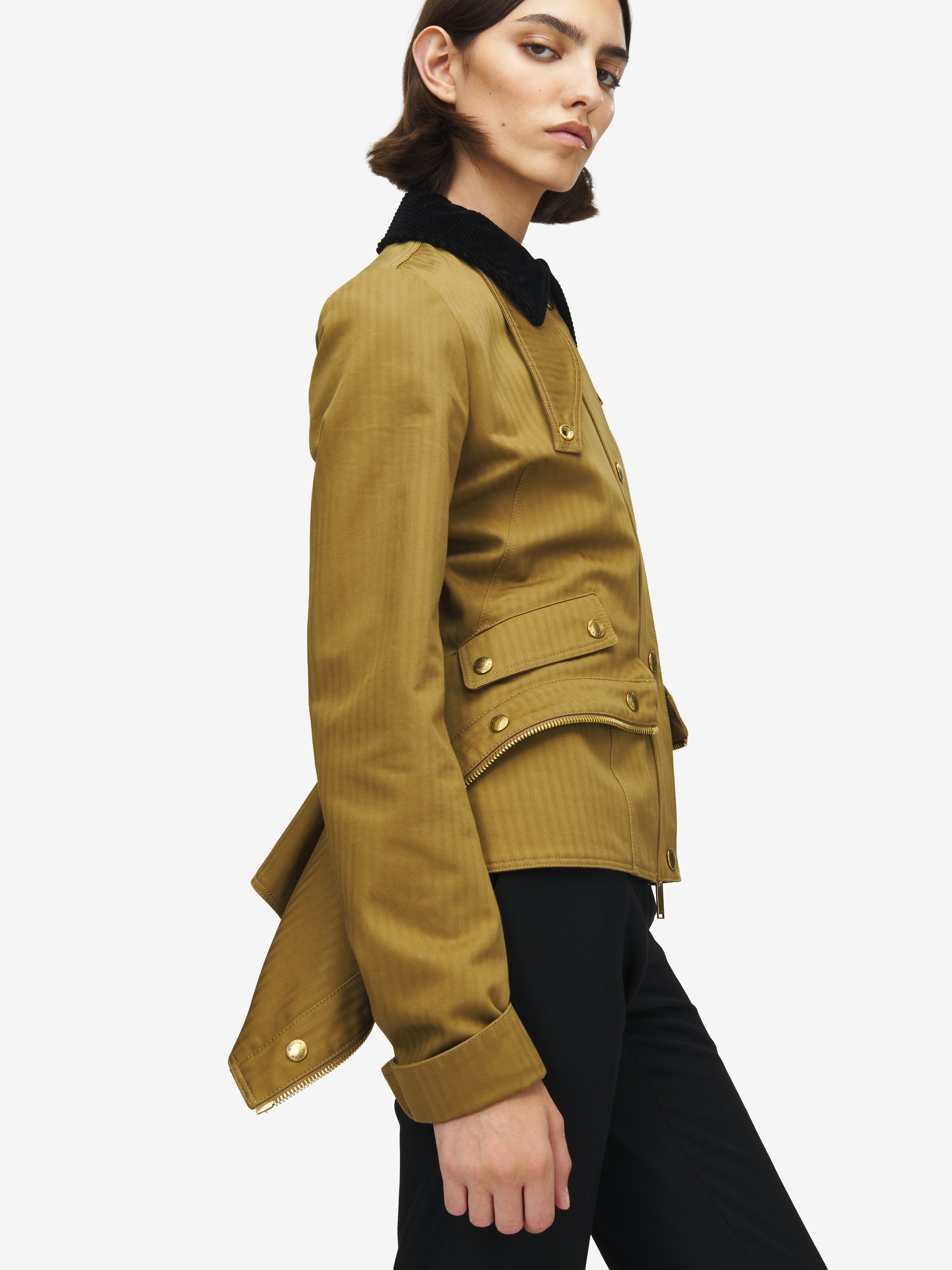 Kickback棉質人字紋外套 in 100% 棉 | Alexander McQueen - image 6