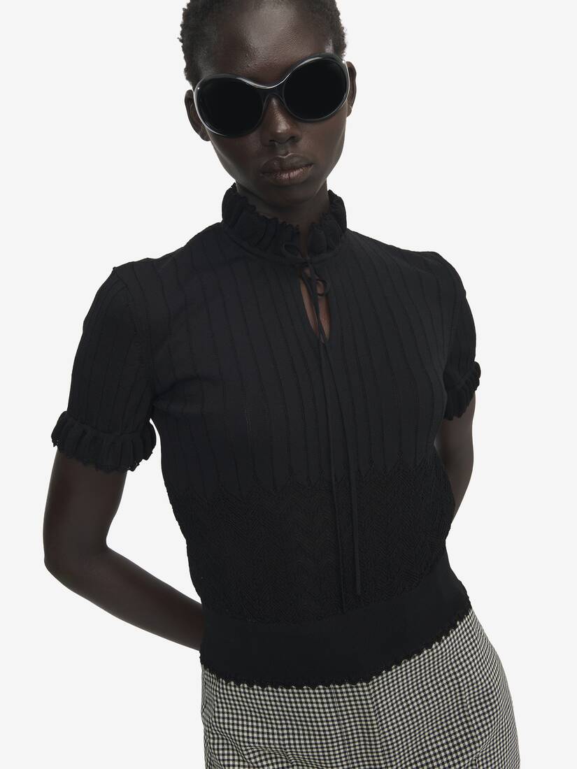 Pointelle Knit Top | Alexander McQueen - image 5