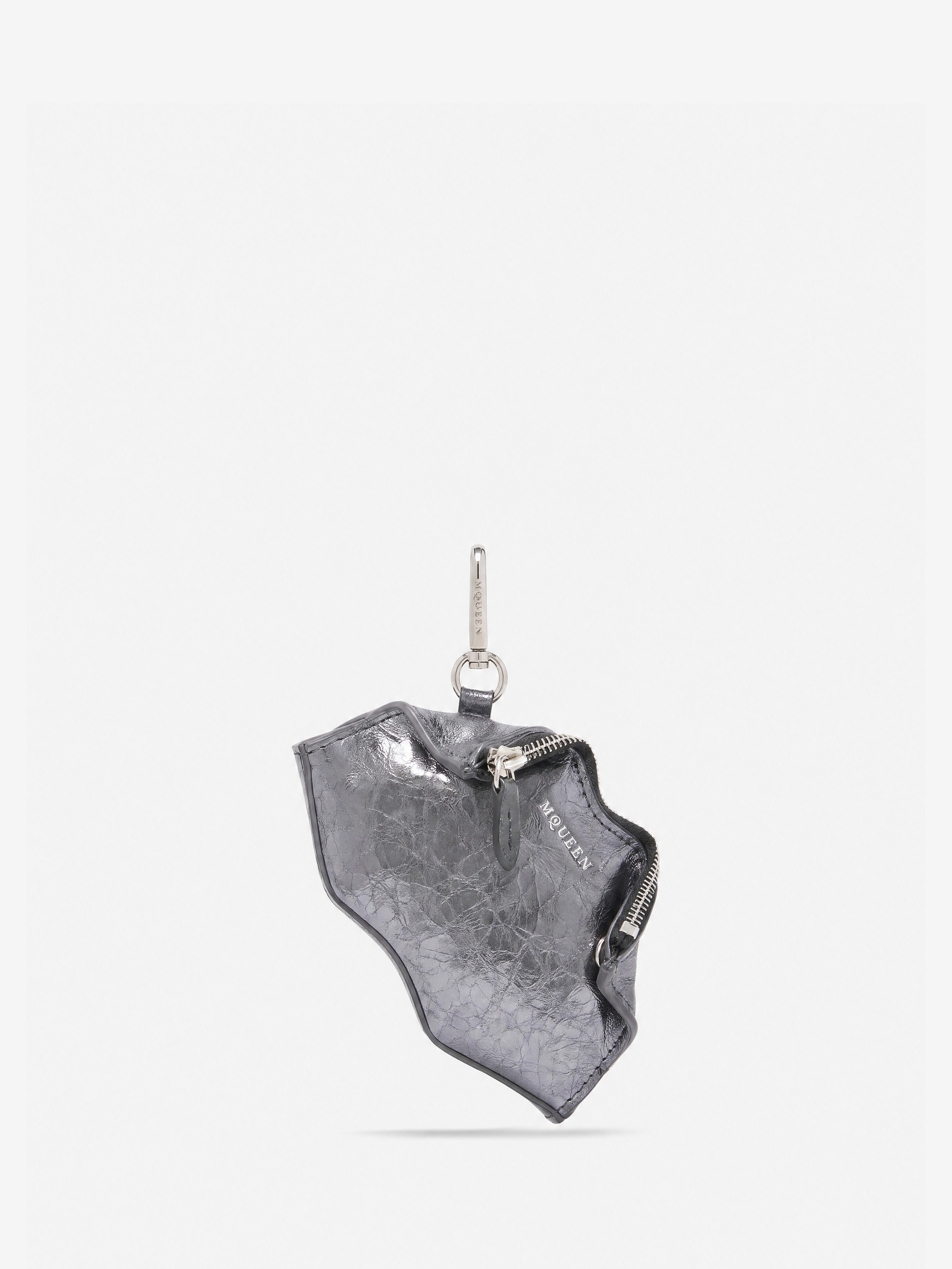 Women's Manta Charm in Dark Silver in Calf Leather | Alexander McQueen - image 1