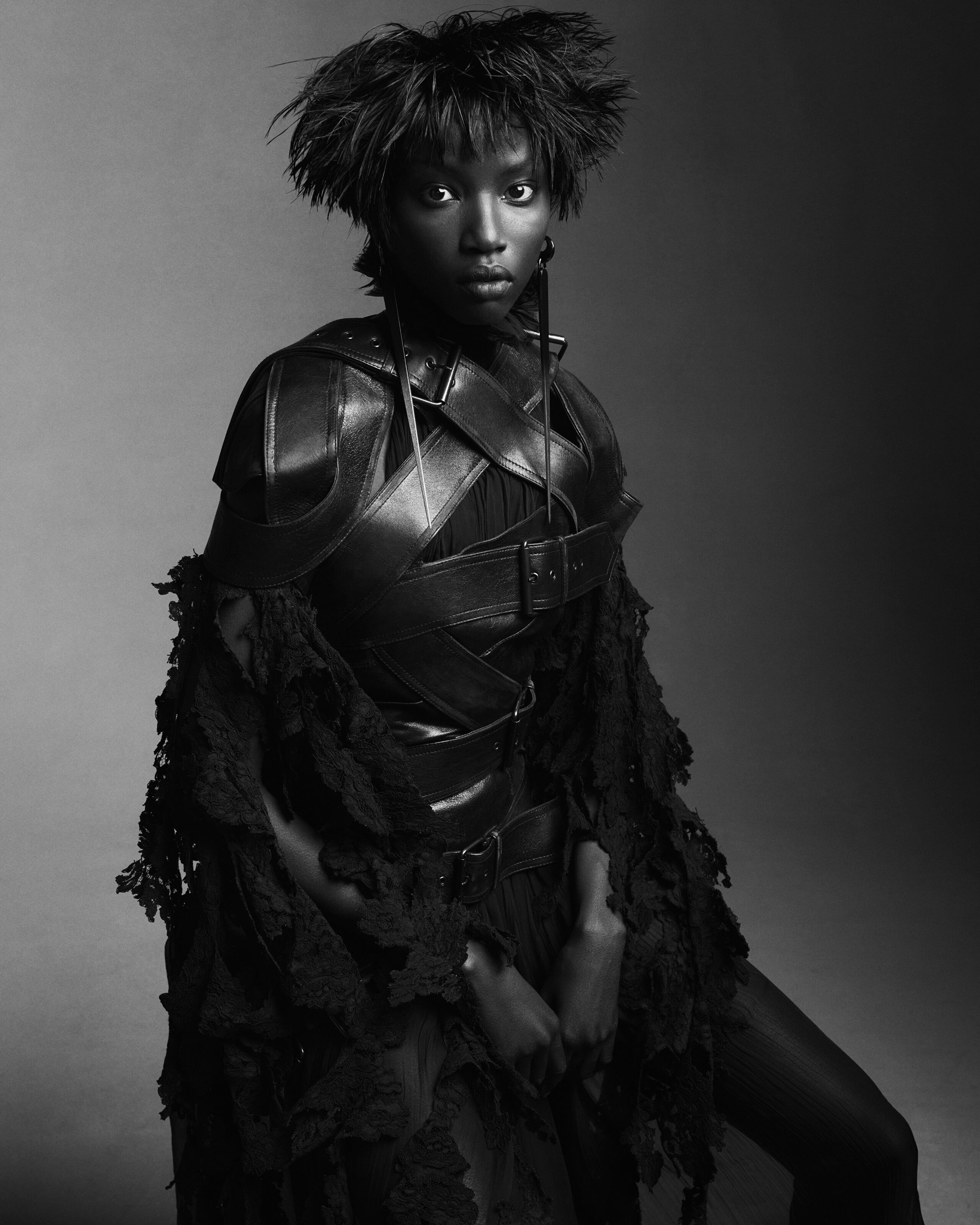 Anok wearing Edward Scissorhands inspired look for Vogue World Hollywood