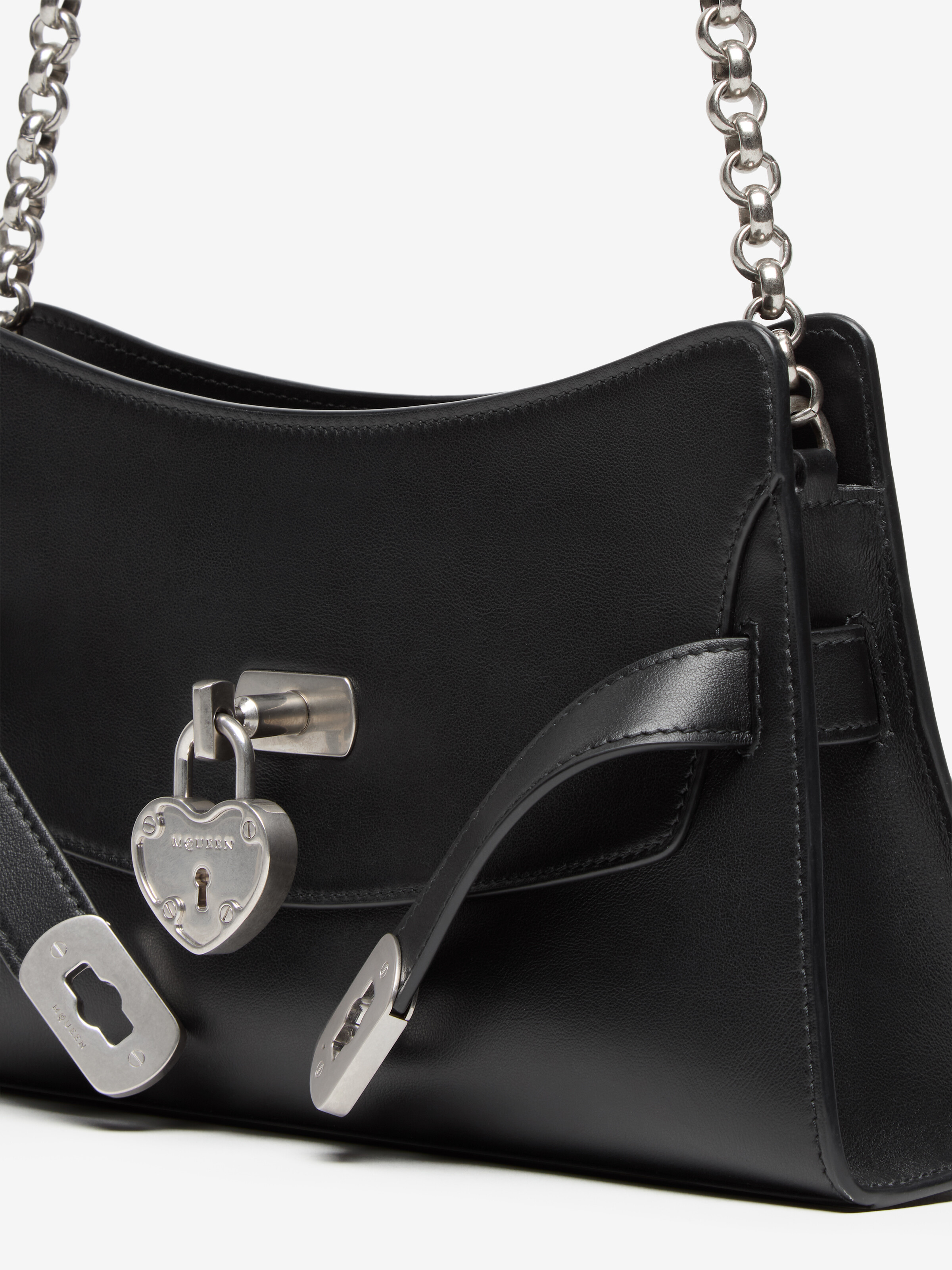 Women's Locke Shoulder Mini in Black in Calf Leather | Alexander McQueen - image 6