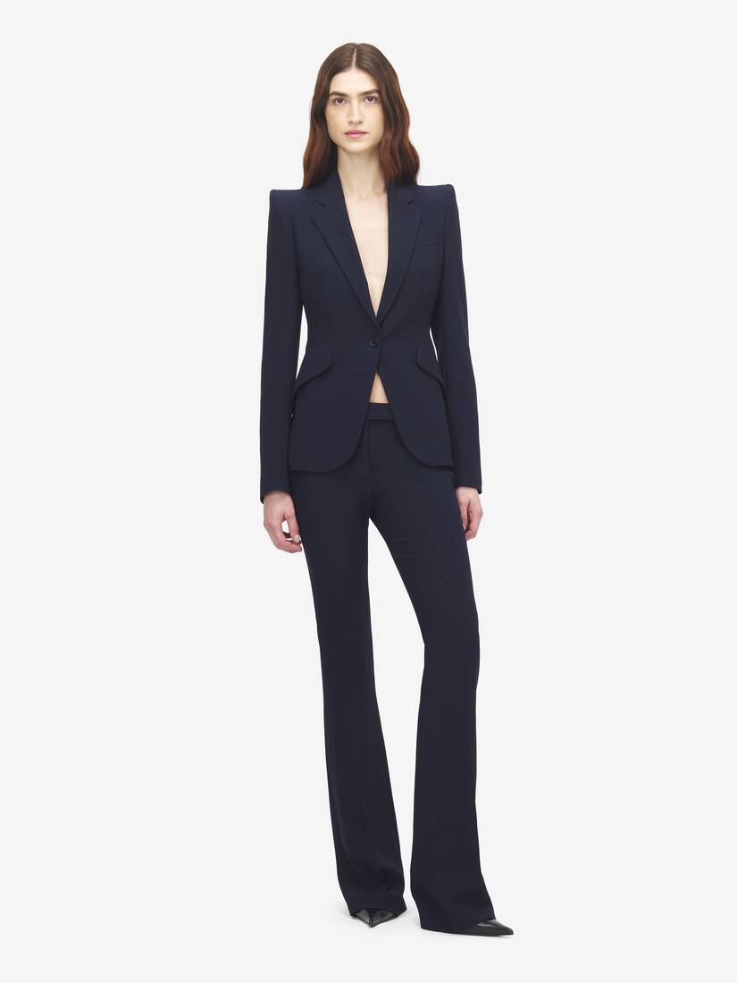 树叶绉绸单排扣夹克 | Alexander McQueen - image 2