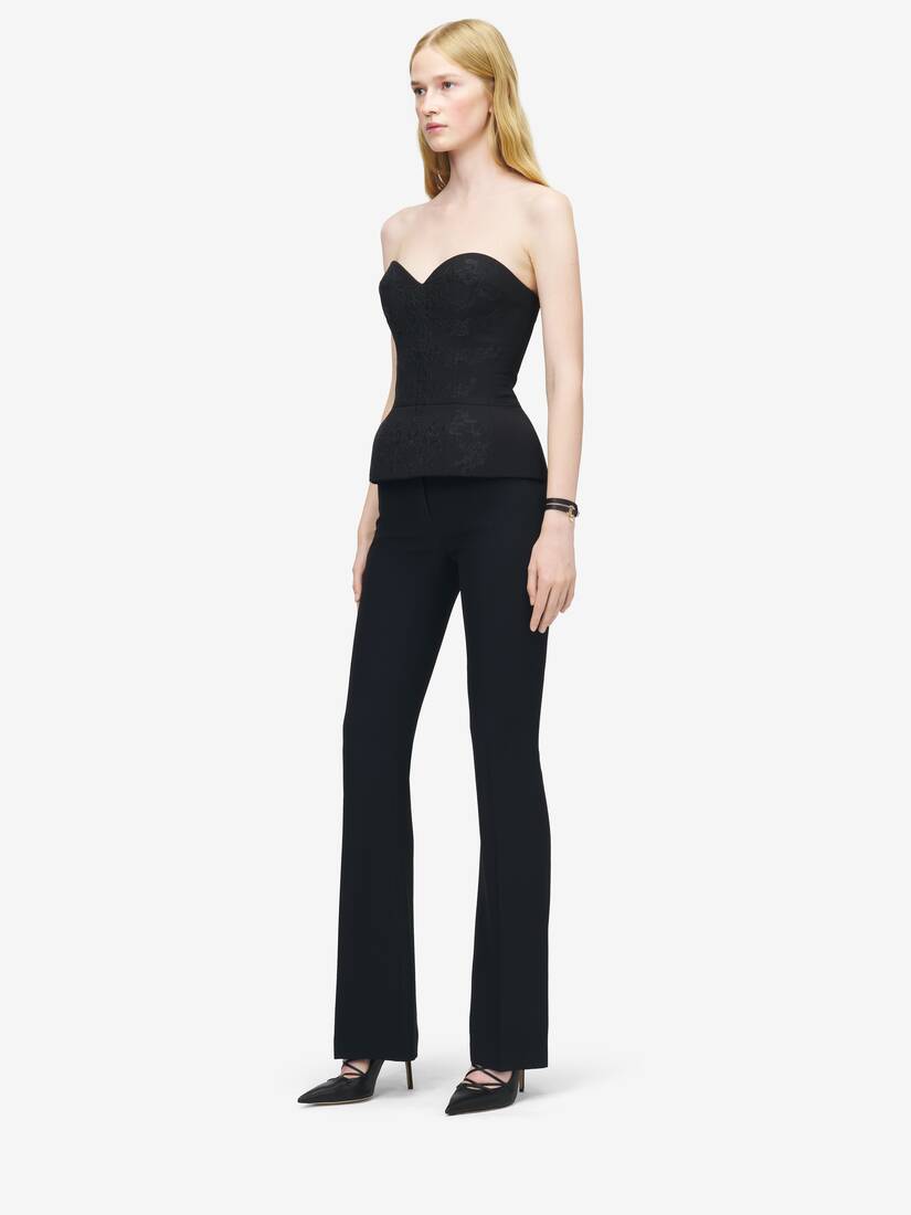 Lace Ribcage Embroidery Corset Top