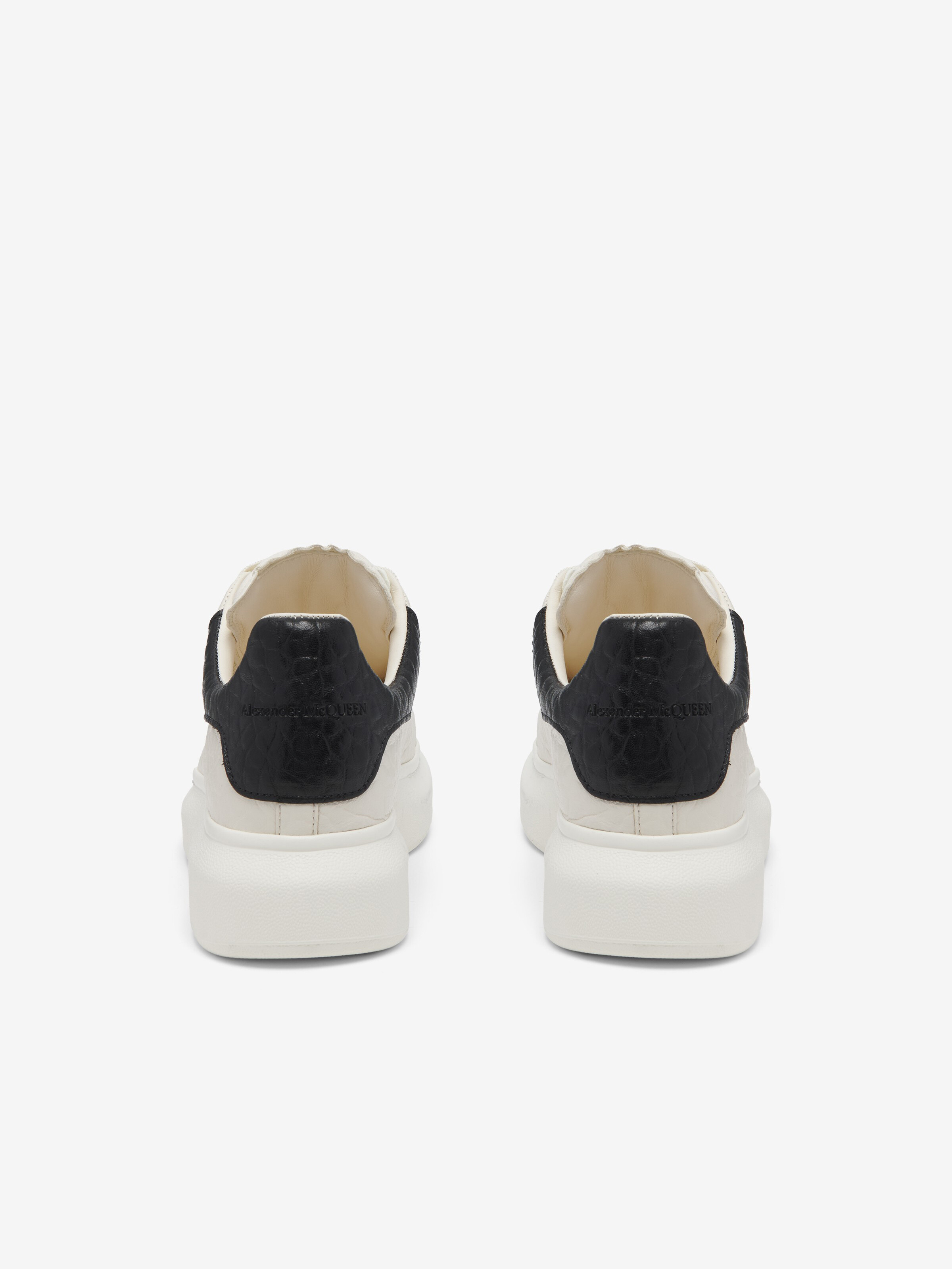 Women's Oversized Sneaker in Off White/Black in Shearling | Alexander McQueen - image 2