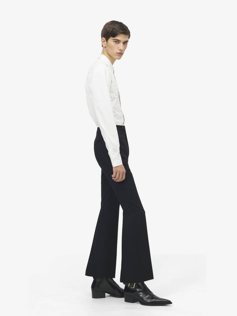 Wool Gabardine Tailored Trousers