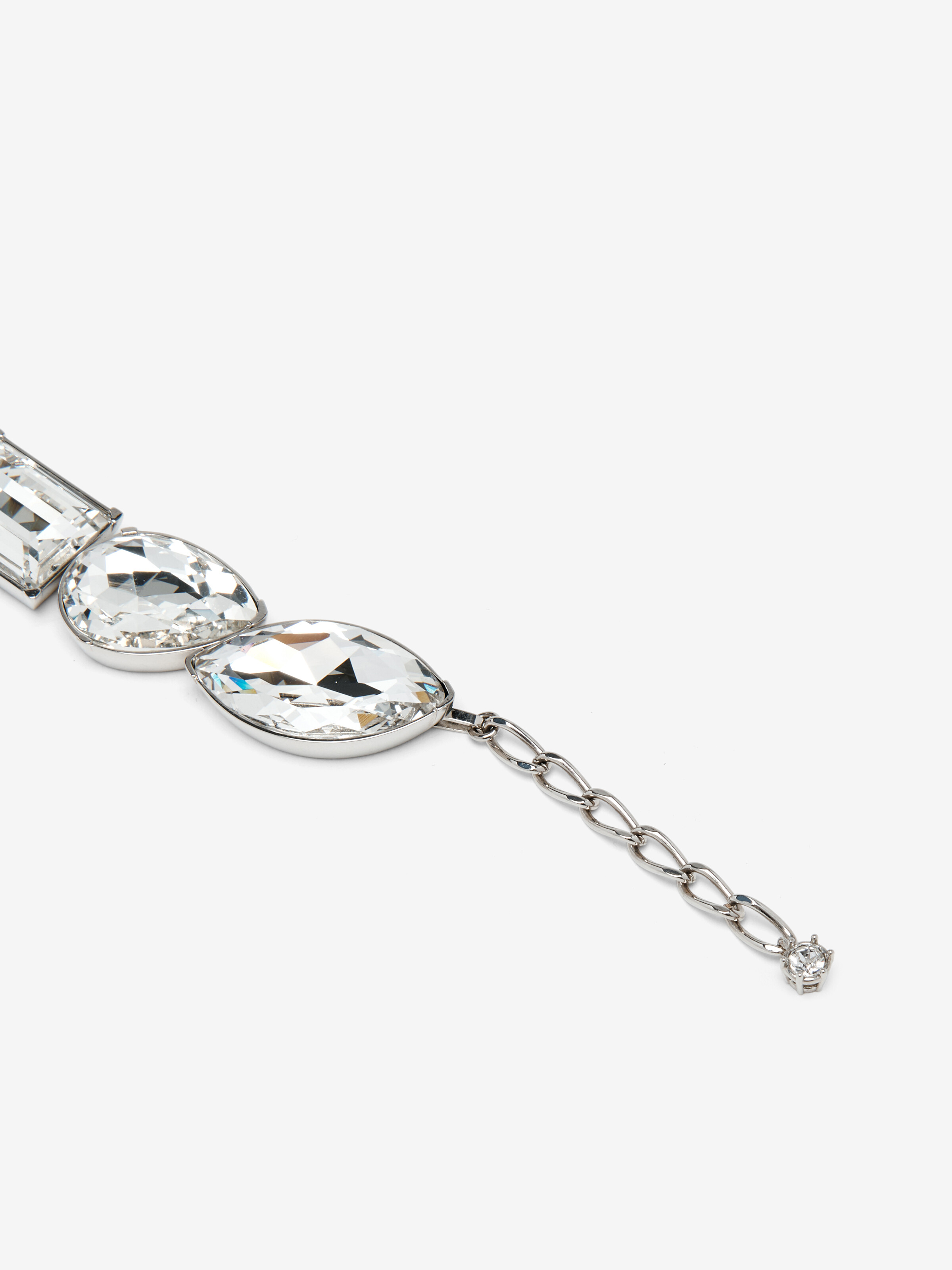 Women's Cocktail Choker in Silver-finish/Clear in Brass | Alexander McQueen - image 4