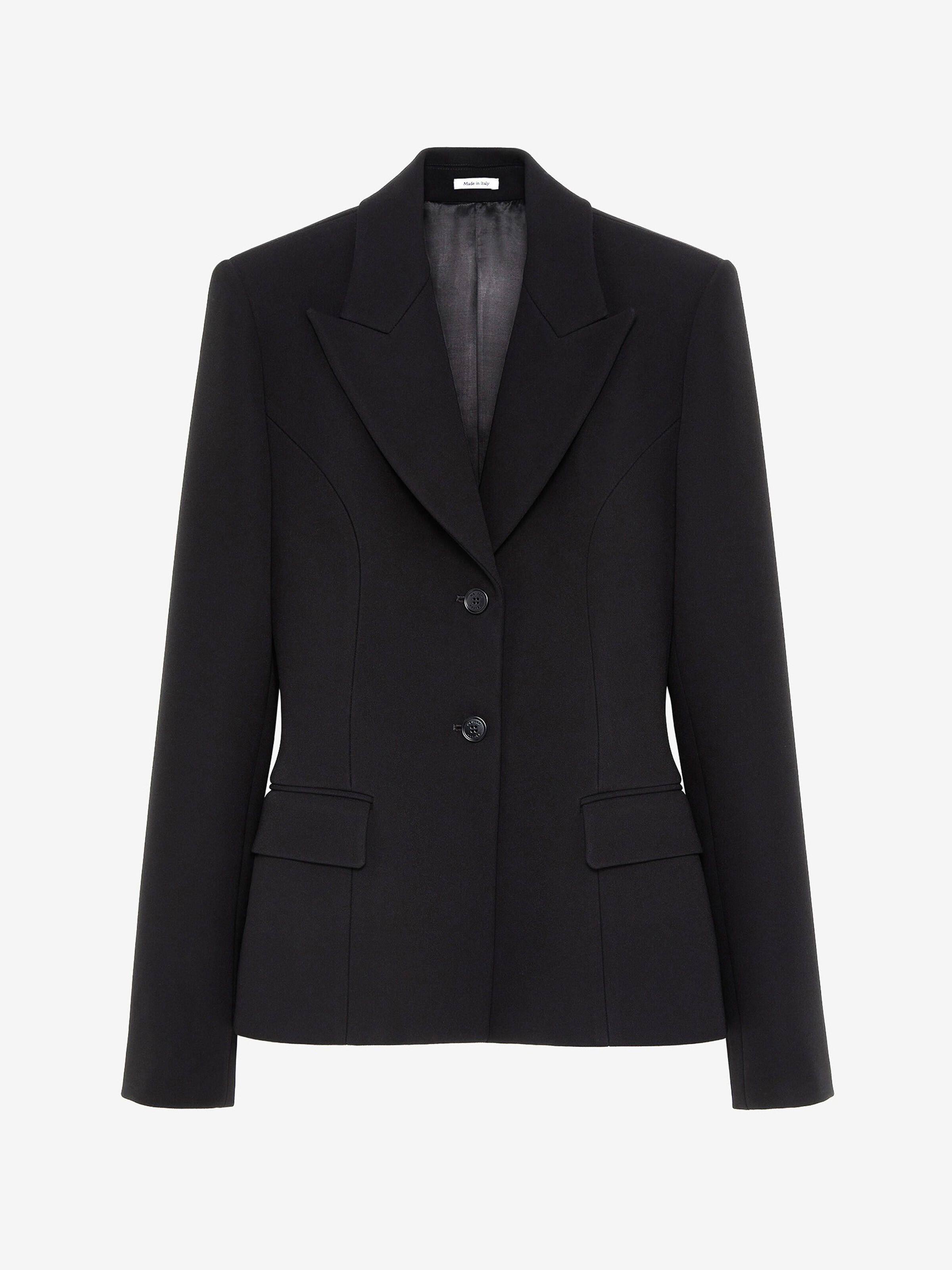 Veste à boutonnage simple en crêpe contrecollé