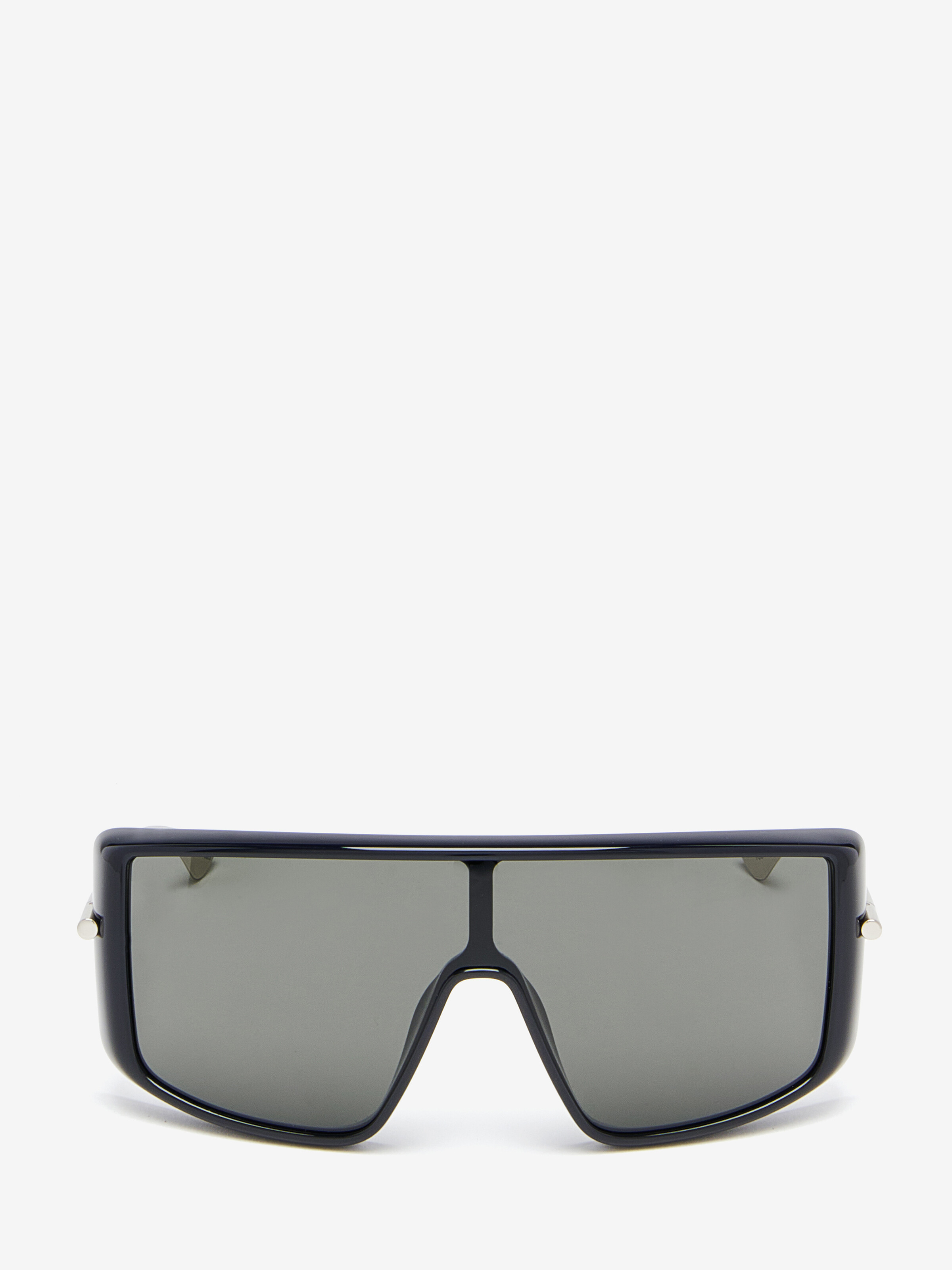 Lunettes de soleil T-Bar Visor en Noir/Argenté in Métal | Alexander McQueen - image 1