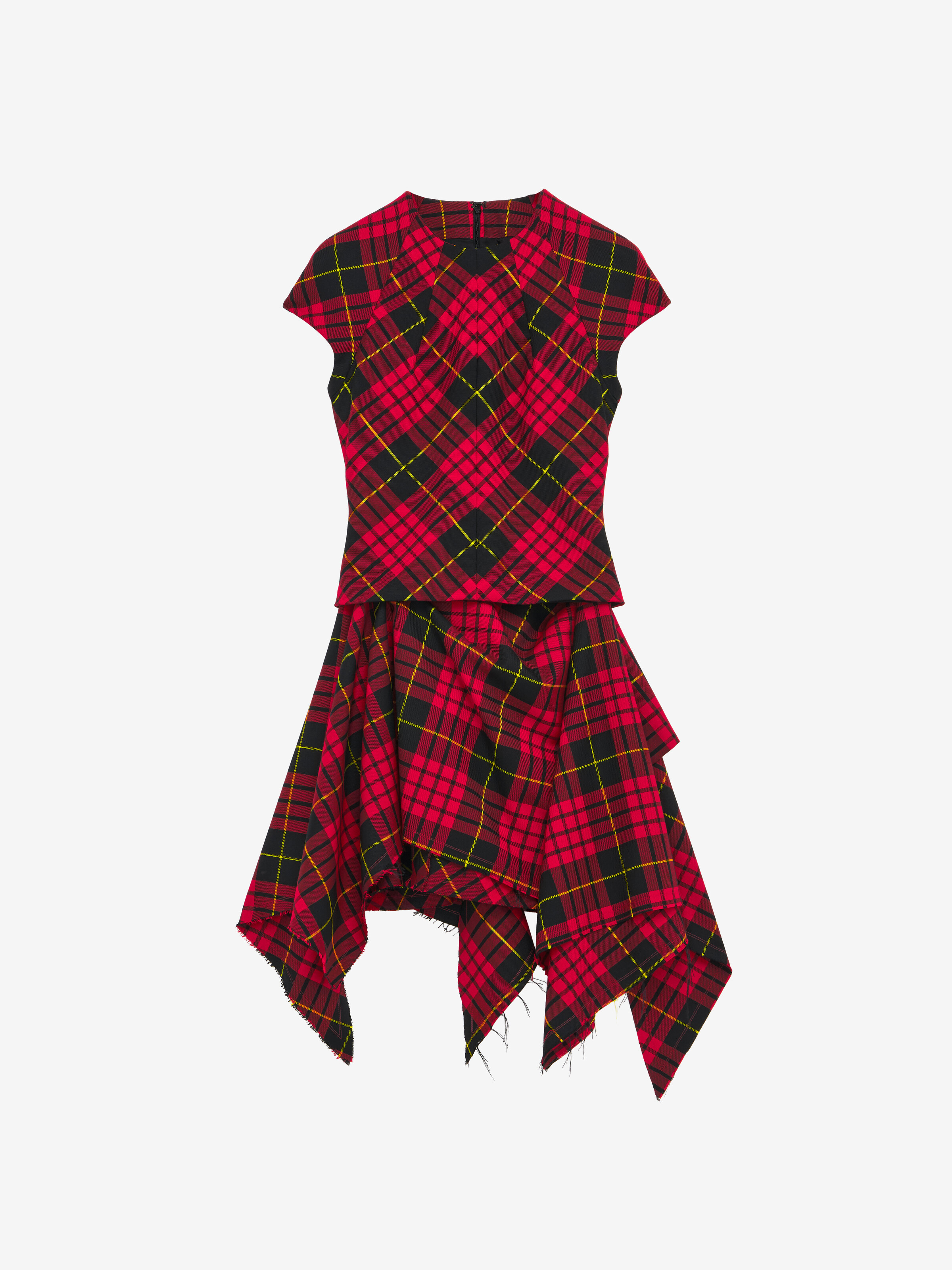 Minikleid mit MacQueen Tartan für Damen in Rot/Schwarz/Gelb in 55% Polyester, 45% Wolle | Alexander McQueen - image 2