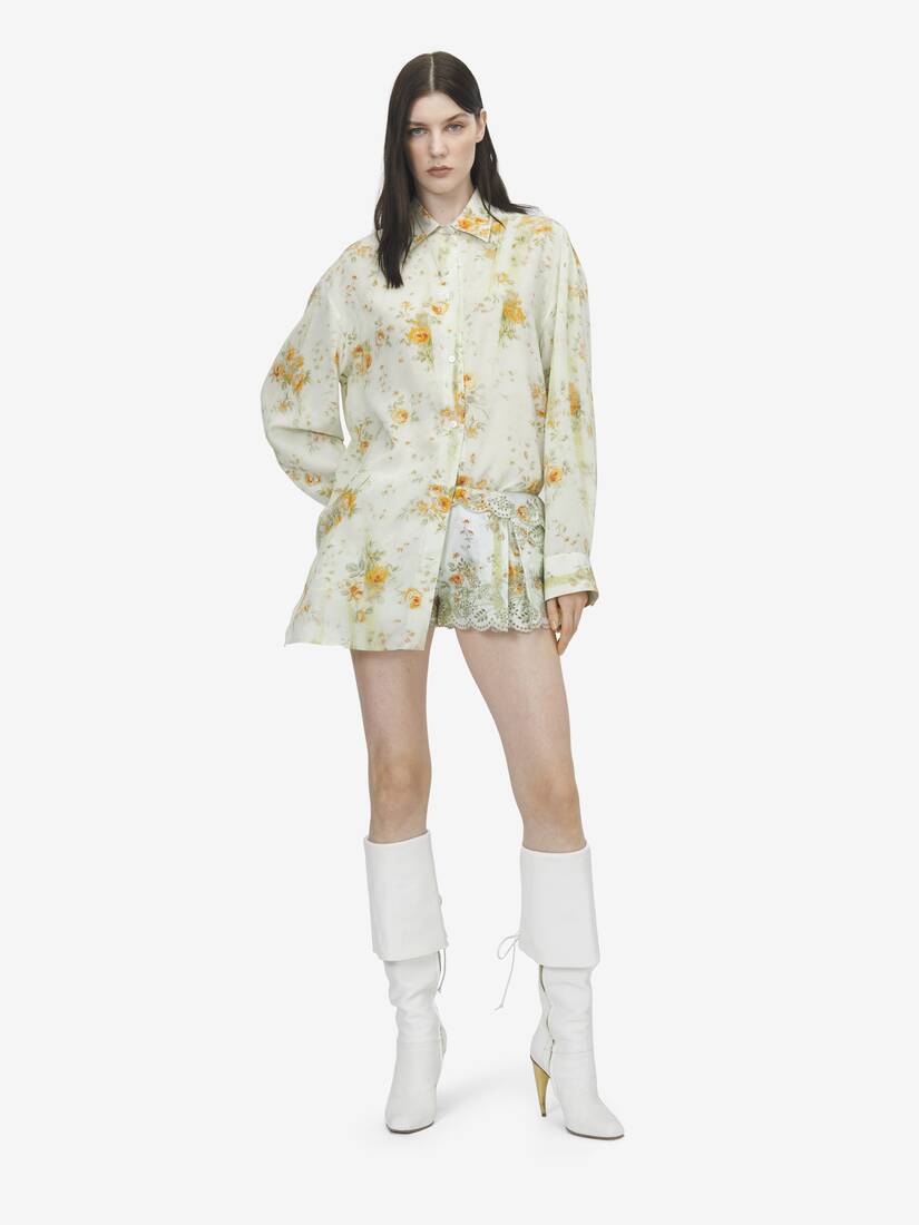 Camicia pyjama con stampa floreale | Alexander McQueen - image 2