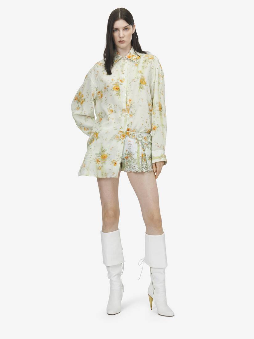 花卉印花睡衣式衬衫 | Alexander McQueen - image 2