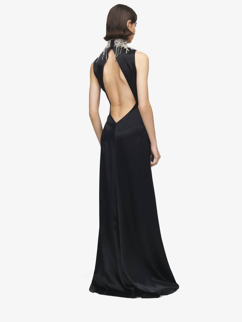 Chain Mail Embroidery Evening Dress