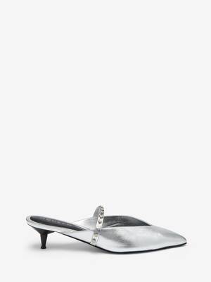 【関税&送料込】Alexander Mcqueen Silver Leather Revel Pumps Alexander McQueen Silver Leather Revel Pumps | italist