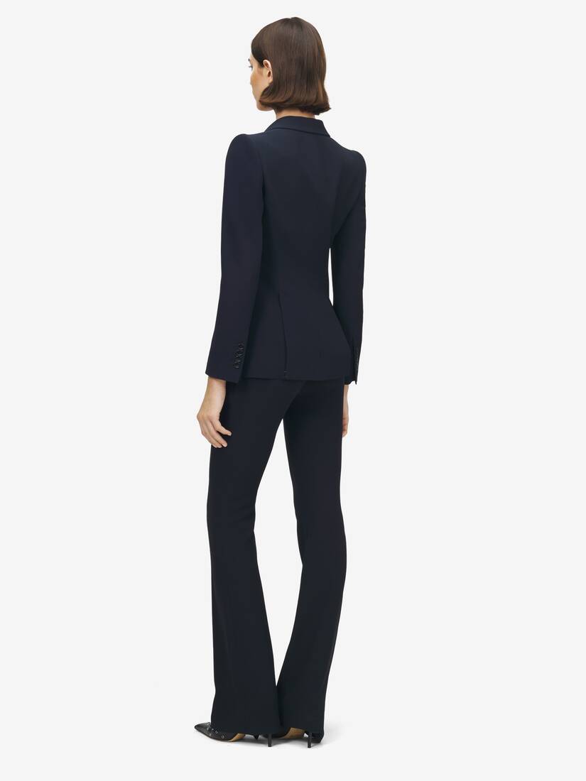 Peak Shoulder Leaf Crepe Jacket | Alexander McQueen - image 4