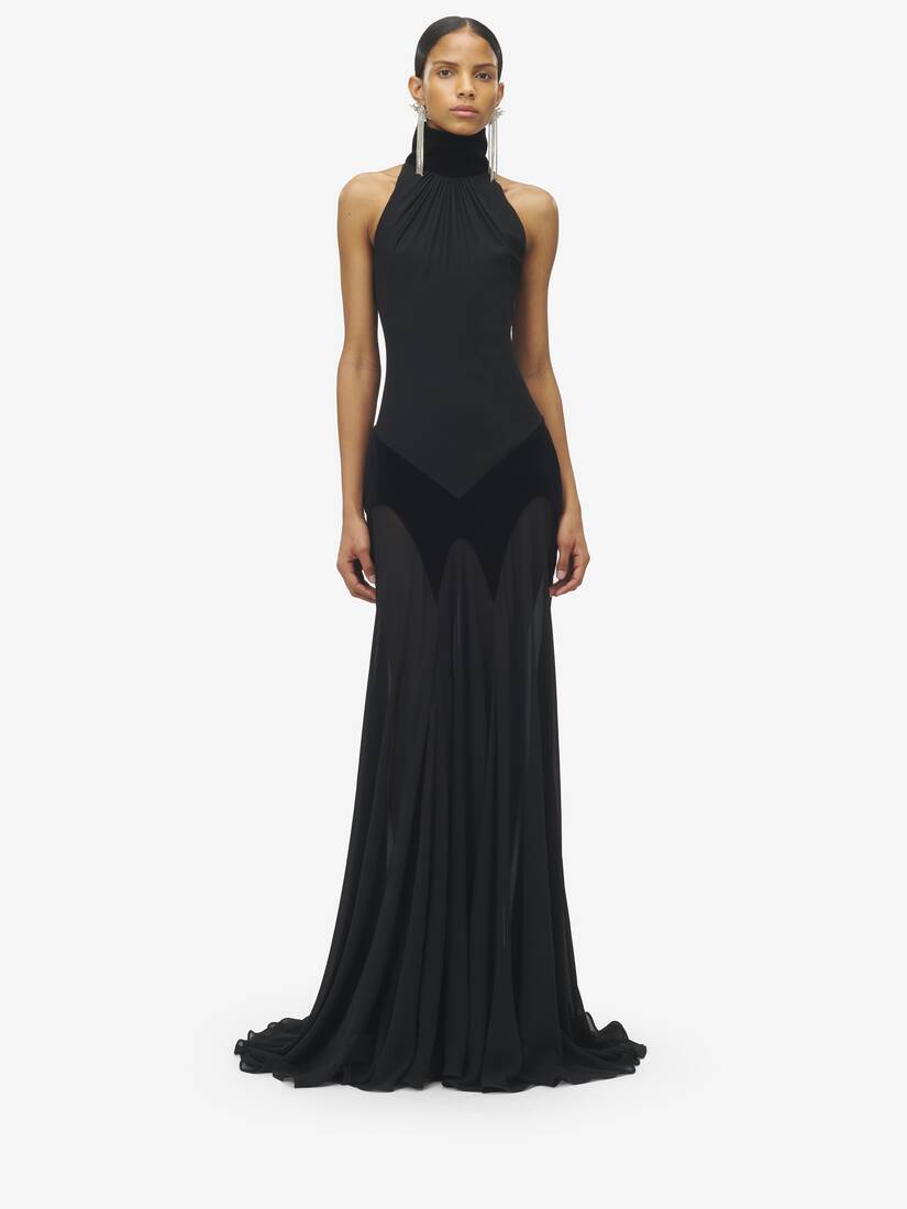 Silk Georgette Evening Dress