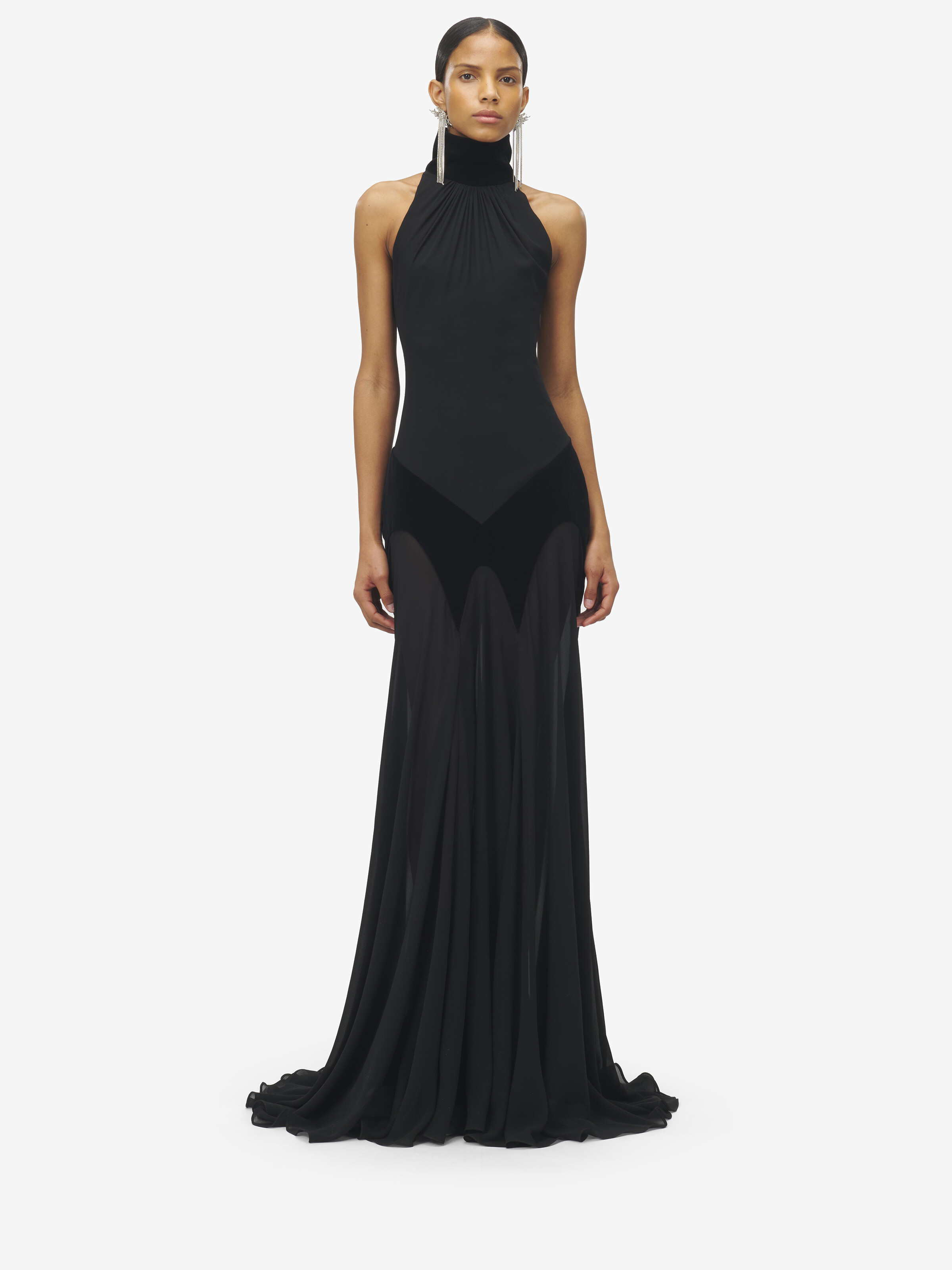 Silk Georgette Evening Dress