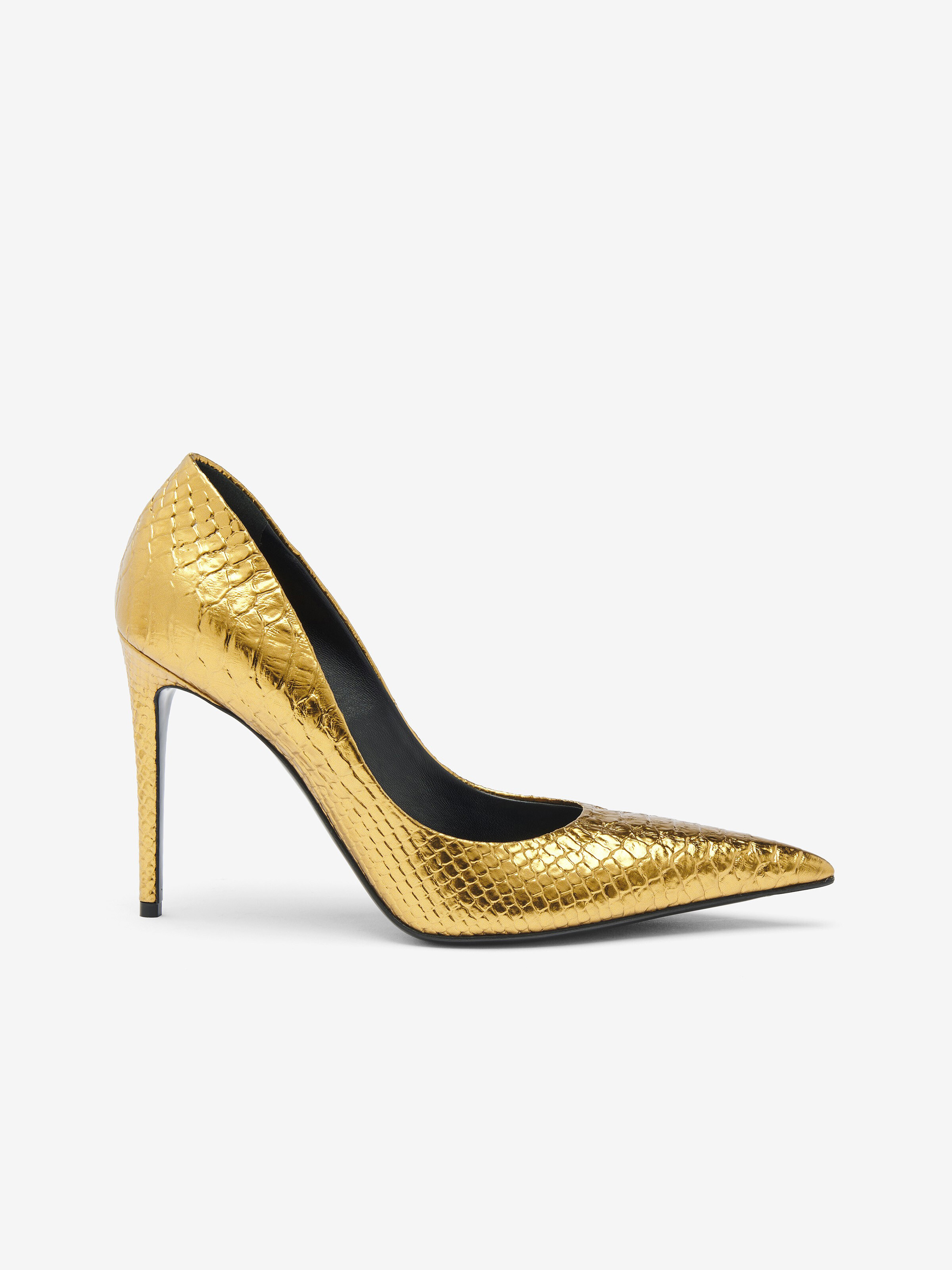 Décolleté Skull da Donna in Oro in Pelle di vitello | Alexander McQueen - image 1