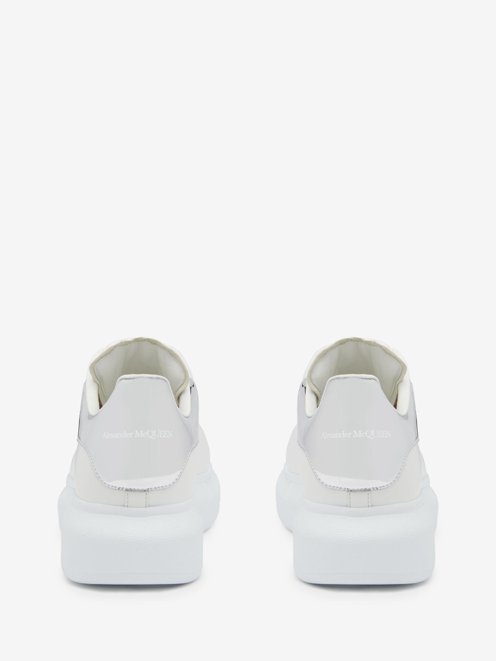 Oversized Sneaker in White/Silver | Alexander McQueen US