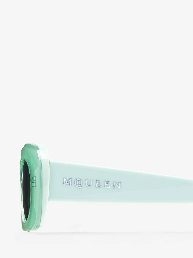McQueen Logo Oval Sunglasses