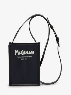 Edge Mini-Crossbody-Tasche mit McQueen-Graffiti-Motiv