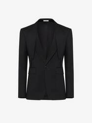 Reverse Lapel Single-breasted Jacket