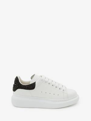 Women's Oversized Sneaker in White/Jet Black | McQueen US