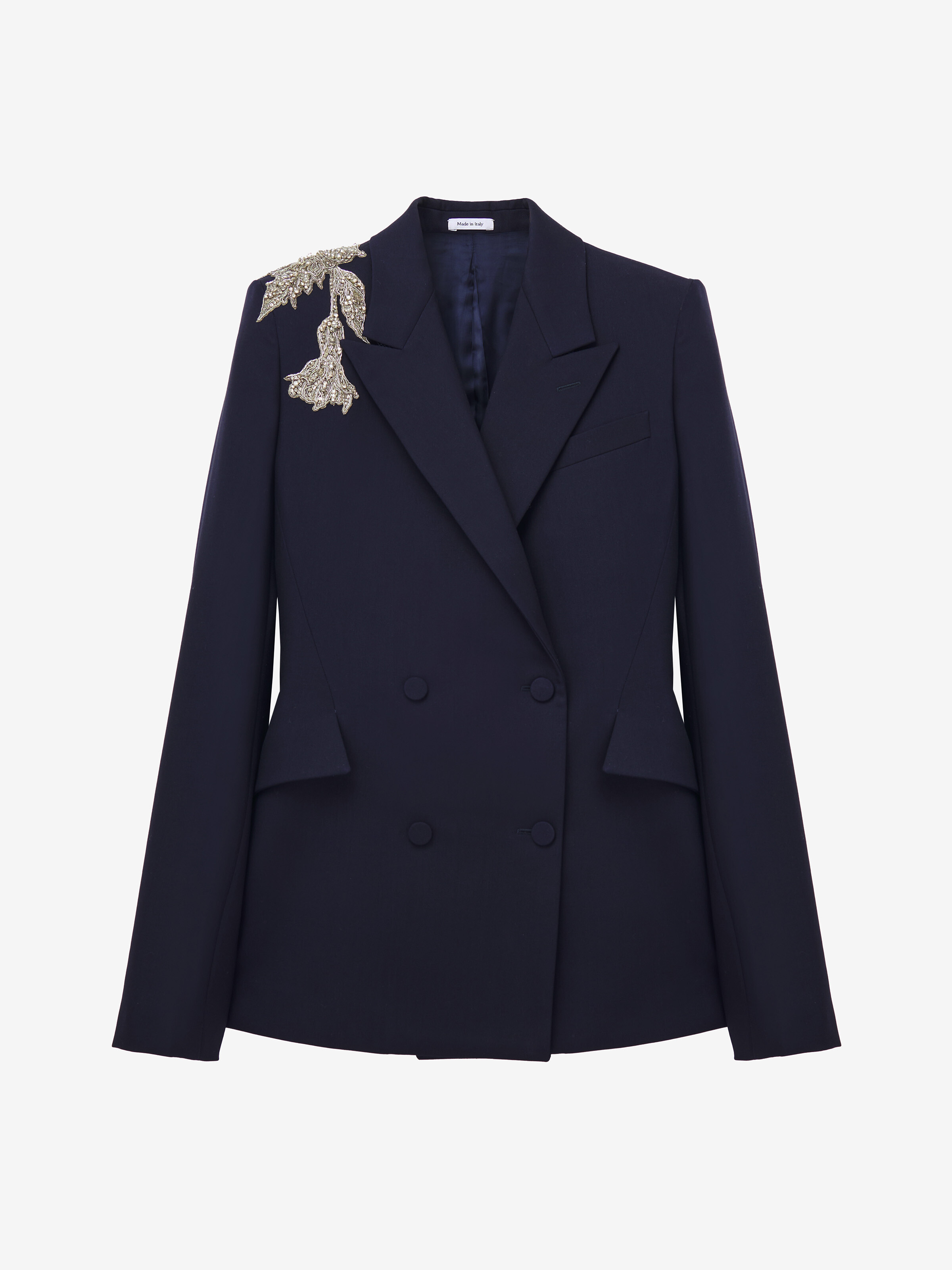 Veste Brodée À Double Boutonnage