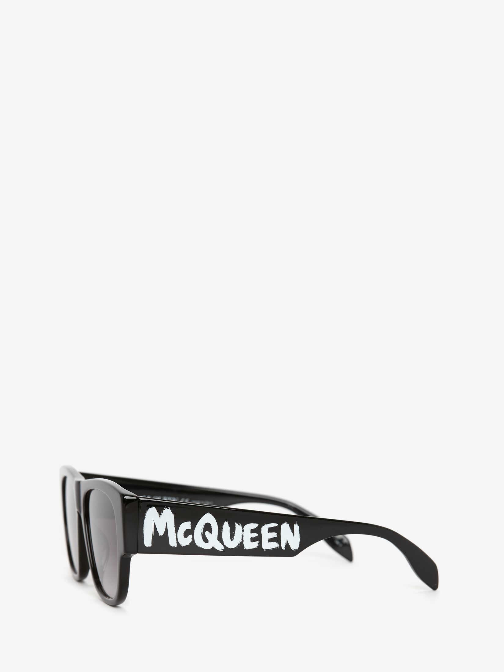 Rechteckige Sonnenbrille mit McQueen-Graffiti-Motiv