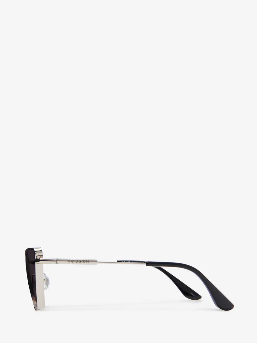 Metal T-Bar Cat-eye Sunglasses