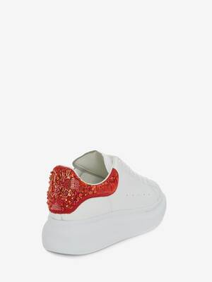 orange and white alexander mcqueen sneakers