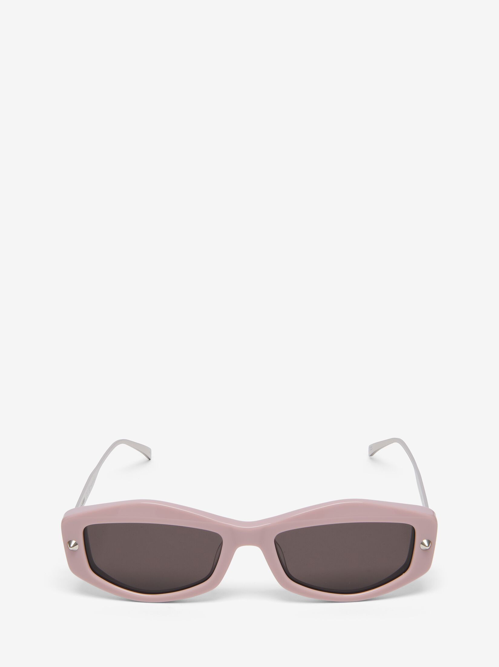 Geometrische Sonnenbrille mit Spike-Nieten
