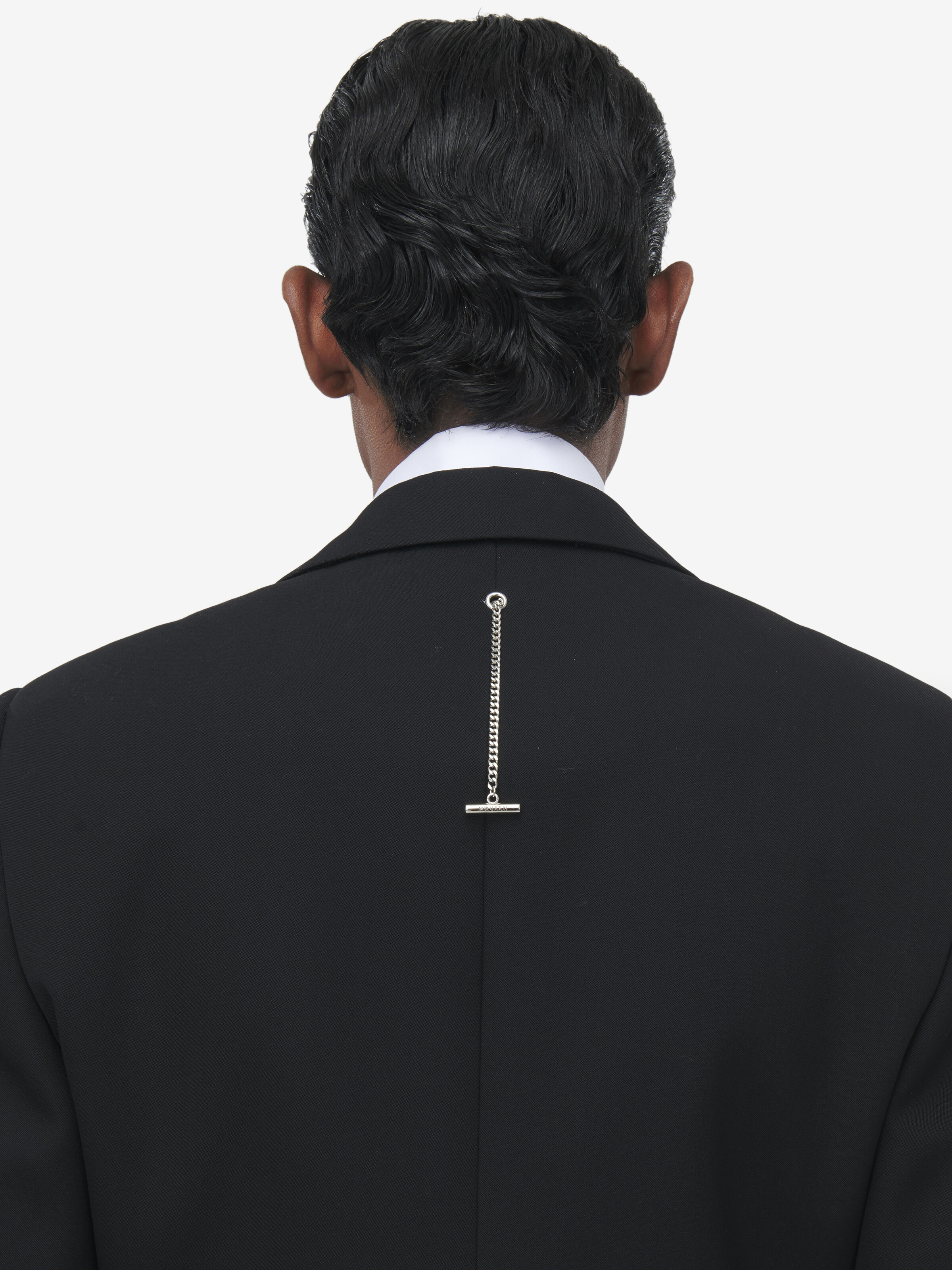 Einreihige Jacke mit Crystal Stud-Stickerei