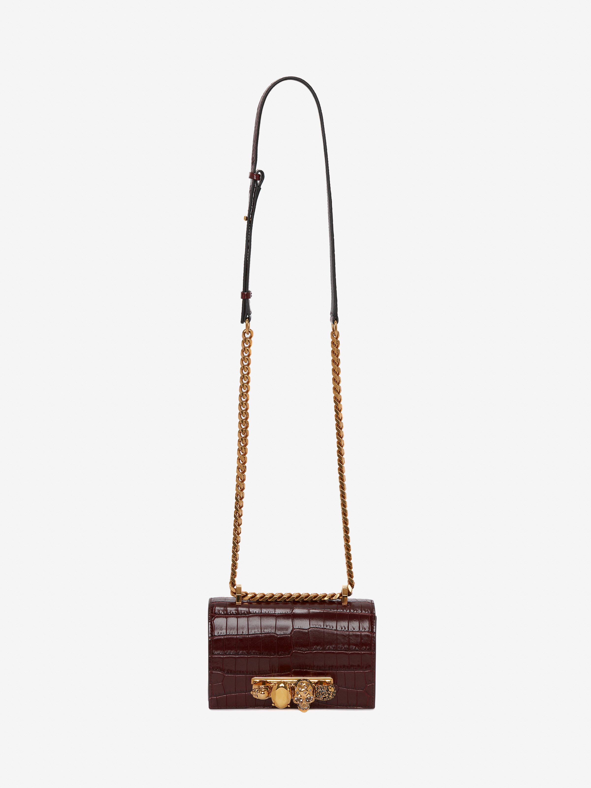 Women's Mini Jewelled Satchel in Madder in Calf Leather | Alexander McQueen - image 5
