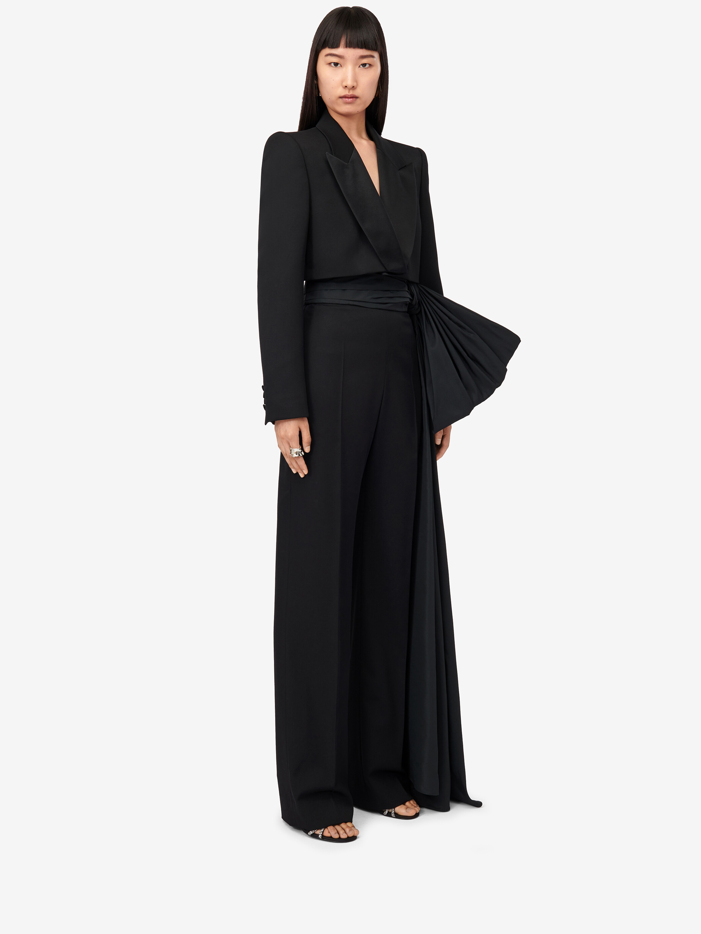 Wide Leg Bow Trousers