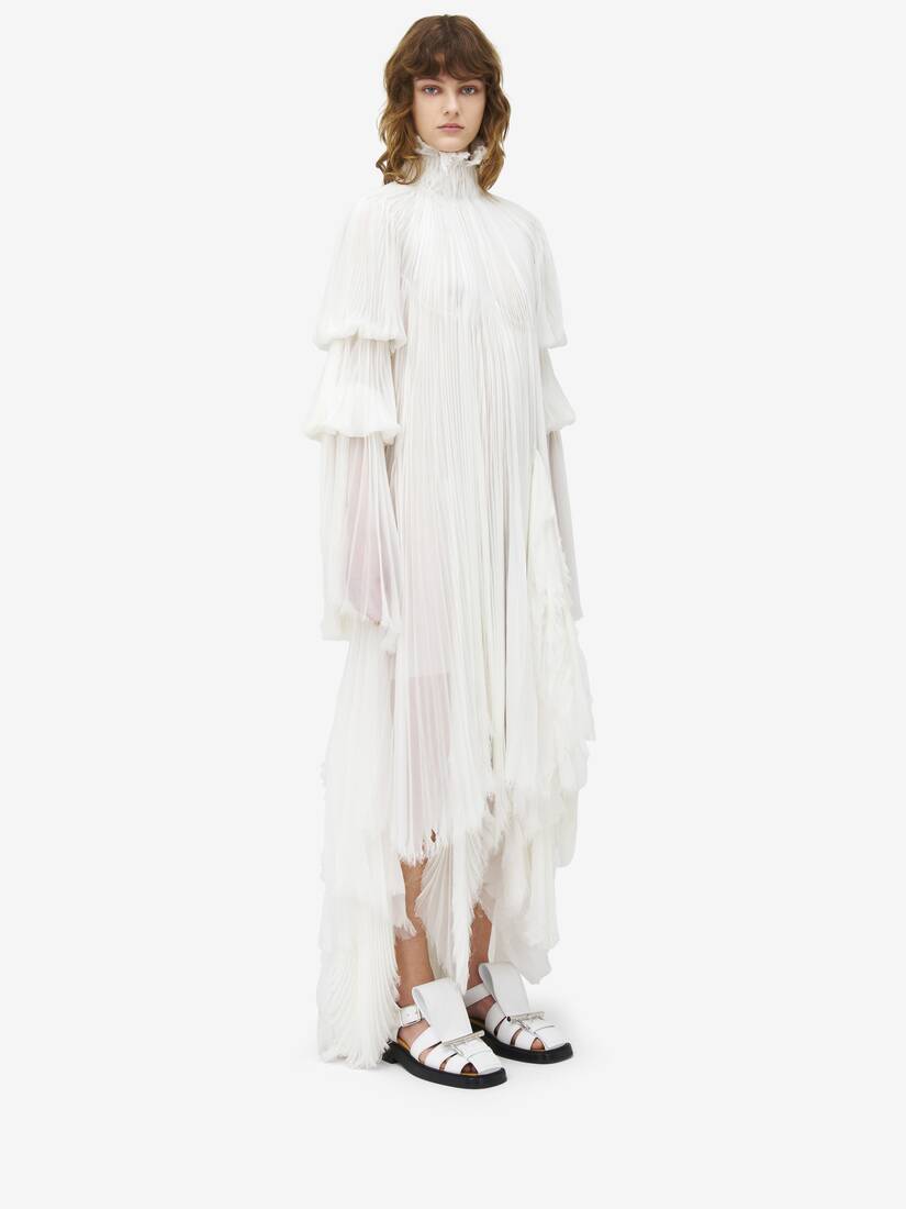 Pleated Chiffon Dress