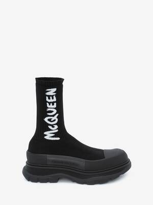McQueen Graffiti Knit Tread Slick Boot