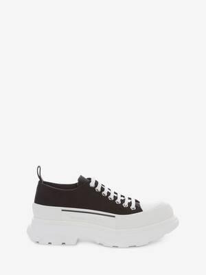 Tread Slick Lace Up in Black/White | Alexander McQueen US