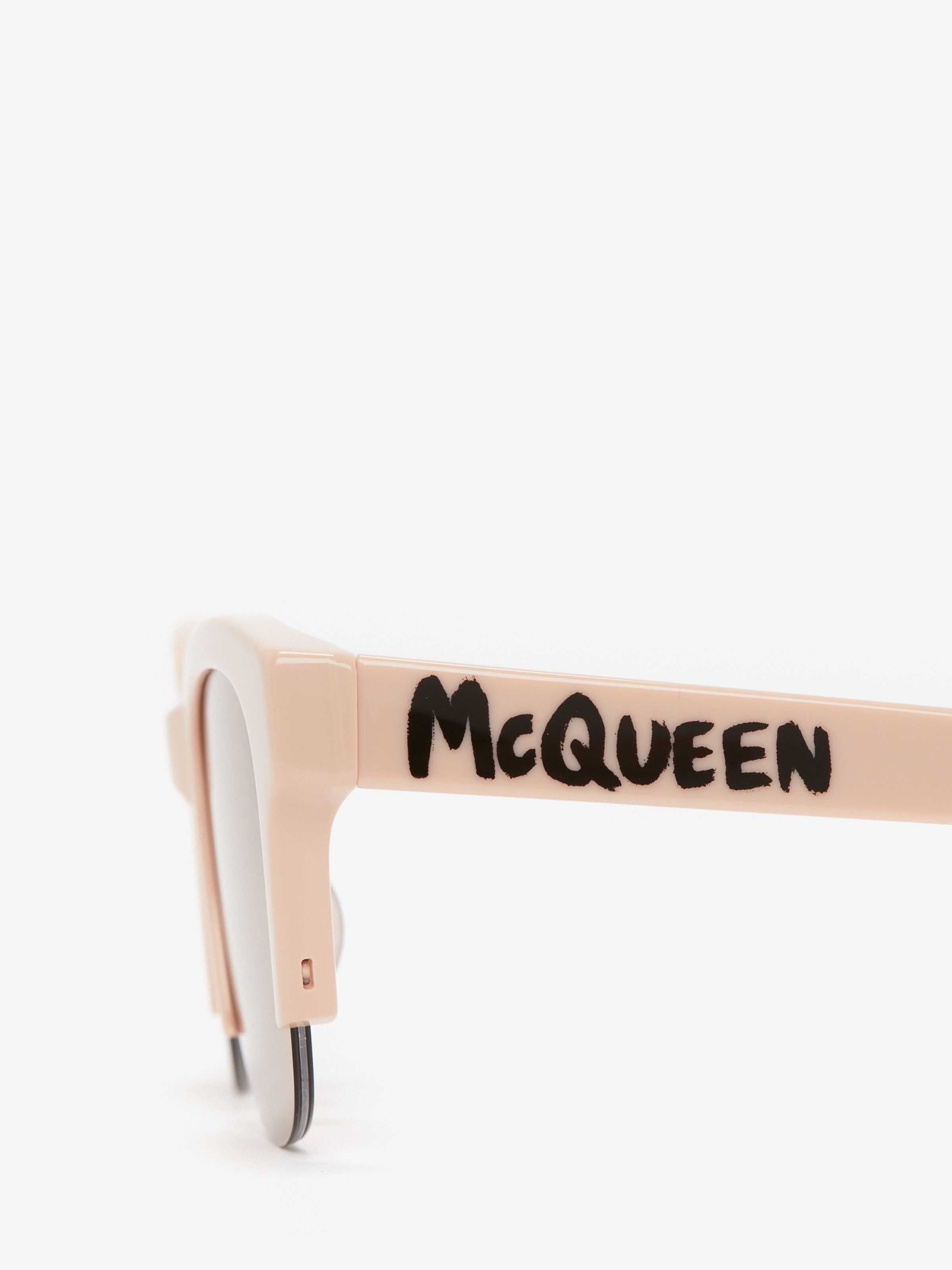 Occhiali da Sole Quadrati McQueen Graffiti in Rosa Antico in Plastica | Alexander McQueen - image 4